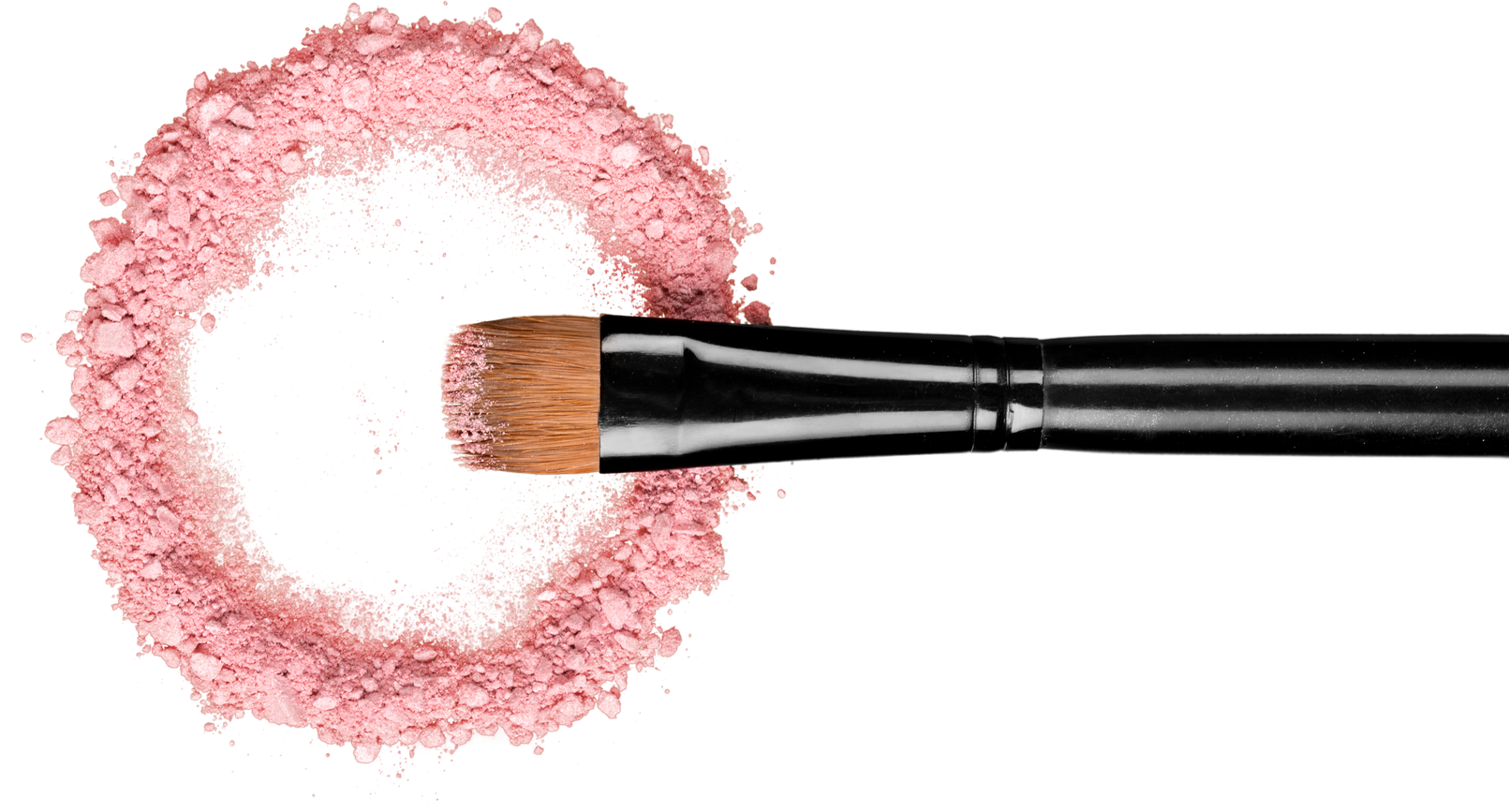 Makeup Brush and Cosmetic Powder Cutout