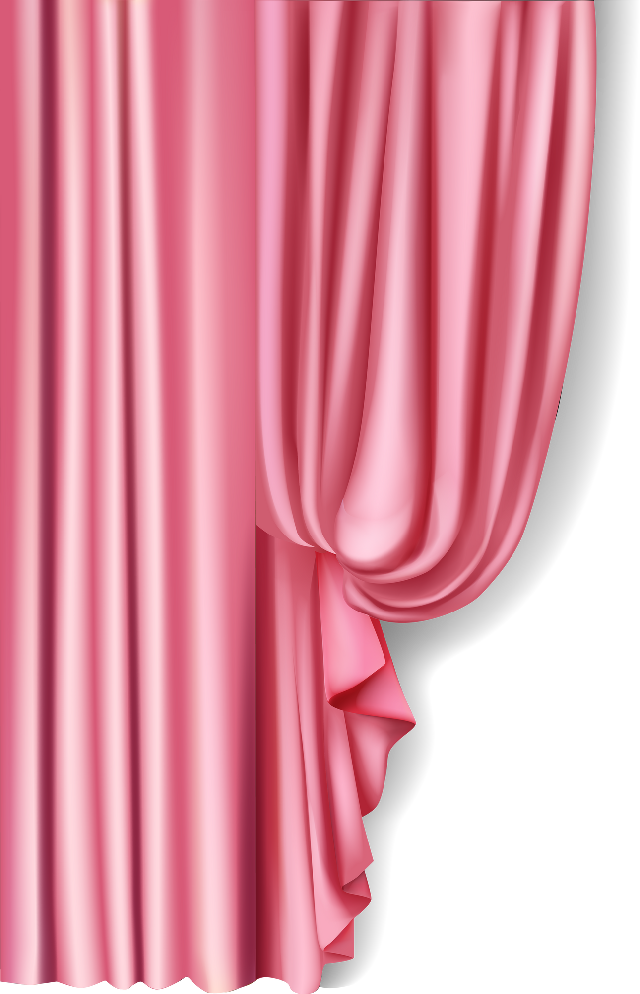 Pink curtains